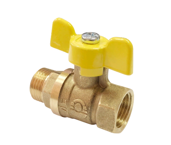 Кран шаровый газовый VALFEX 1/2" ВН/НР бабочка 11Б27фтМ