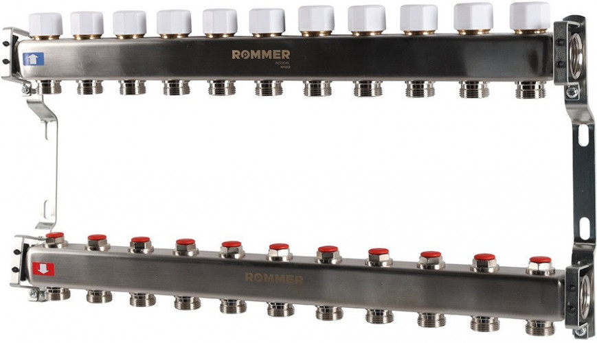 Для отопления Rommer 1"/3/4"x11 с запорными клапанами (RMS-3200-000011)