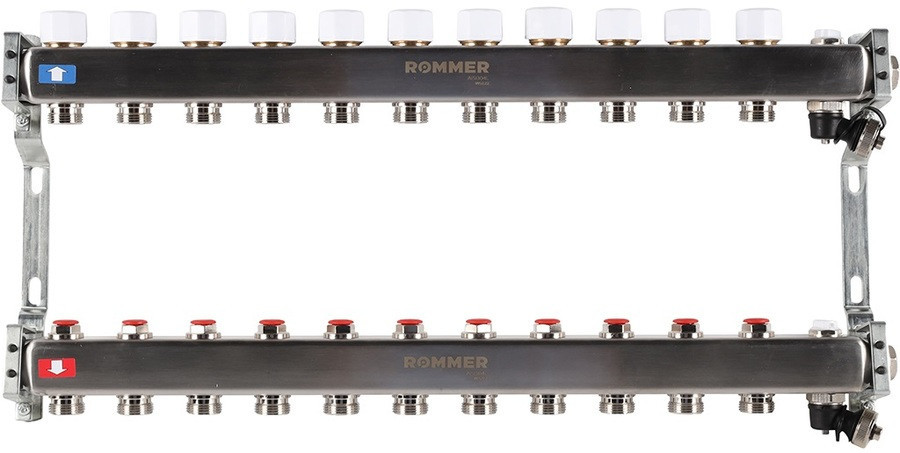 Для отопления Rommer 1"/3/4"x11 с запорными клапанами (RMS-3201-000011)