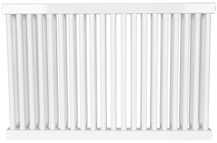 Стальной трубчатый радиатор 2-колончатый Rommer RST 2050/20 боковое подключение RAL9016