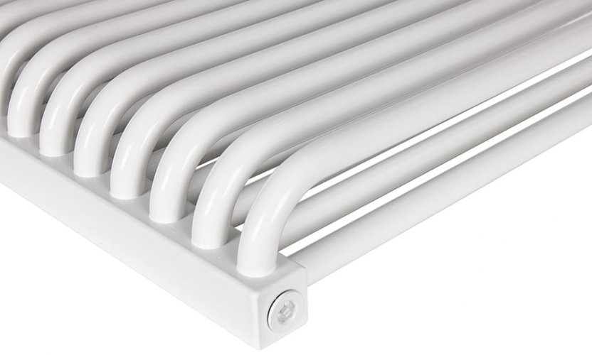 Стальной трубчатый радиатор 2-колончатый Rommer RST 2050/20 боковое подключение RAL9016