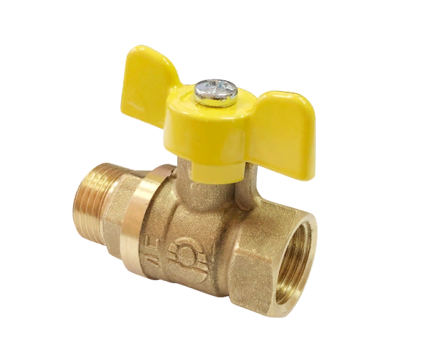 Кран шаровый газовый VALFEX 3/4" ВН/НР бабочка VALFEX 11Б27фтМ