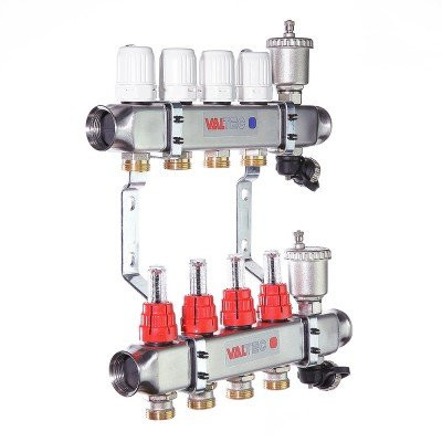 Коллекторный блок Valtec 1", 6 x 3/4" евроконус VTc.586.EMNX.0606