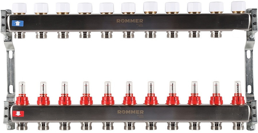 Для отопления Rommer 1"/3/4"x11 с расходомерами (RMS-1200-000011)