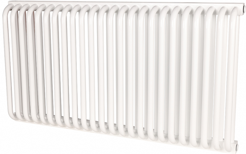 Стальной трубчатый радиатор 2-колончатый Rommer RST 2050/24 боковое подключение RAL9016