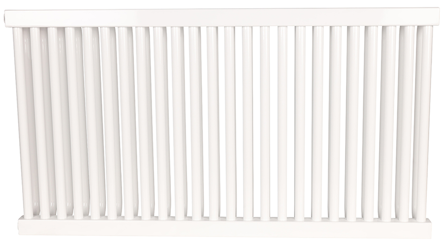 Стальной трубчатый радиатор 2-колончатый Rommer RST 2050/24 боковое подключение RAL9016