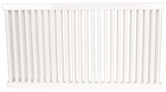 Стальной трубчатый радиатор 2-колончатый Rommer RST 2050/24 боковое подключение RAL9016