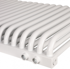 Стальной трубчатый радиатор 2-колончатый Rommer RST 2050/24 нижнее правое подключение RAL9016