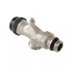 Клапан термостатический угловой с осевым управл предварит настройкой c воздухоотвод Valtec 1/2 VT.049.NE.04