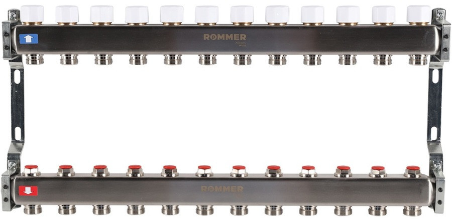 Для отопления Rommer 1"/3/4"x12 с запорными клапанами (RMS-3200-000012)