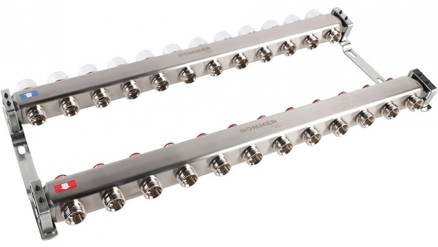 Для отопления Rommer 1"/3/4"x12 с запорными клапанами (RMS-3200-000012)