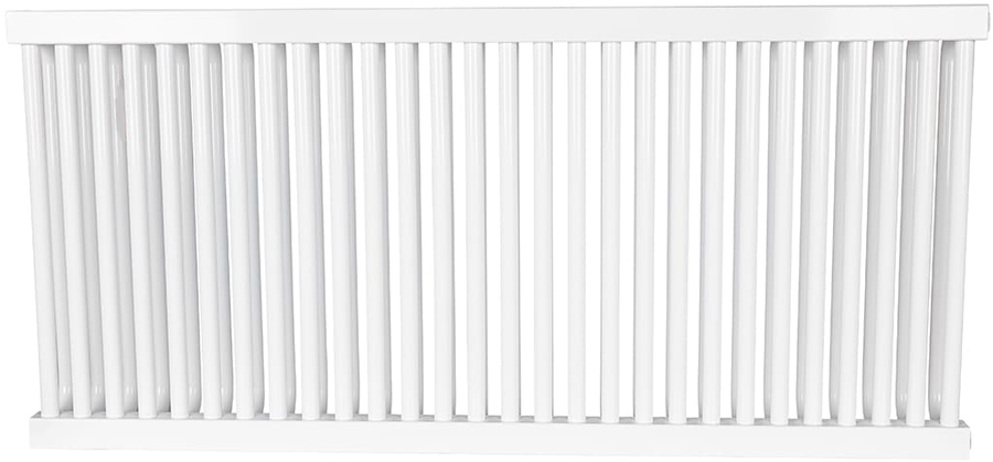 Стальной трубчатый радиатор 2-колончатый Rommer RST 2050/28 боковое подключение RAL9016