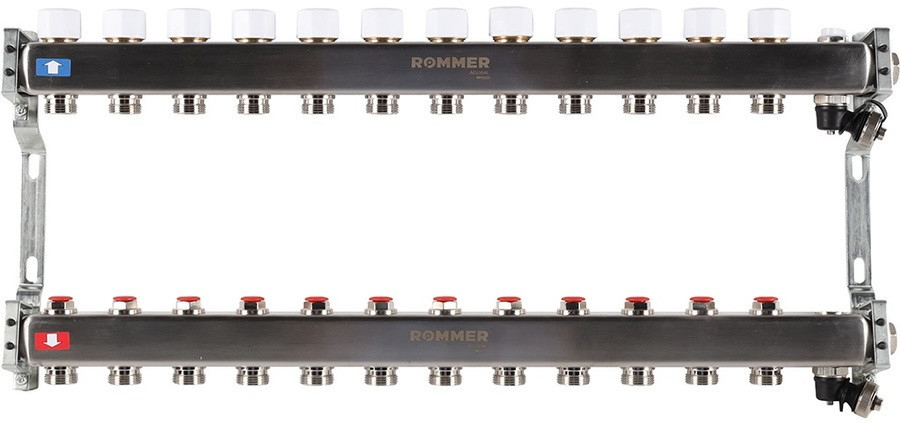 Для отопления Rommer 1"/3/4"x12 с запорными клапанами (RMS-3201-000012)
