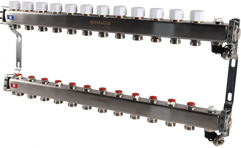 Для отопления Rommer 1"/3/4"x12 с запорными клапанами (RMS-3201-000012)