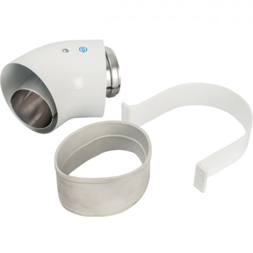 Отвод коаксиальный STOUT 45° D 60/100