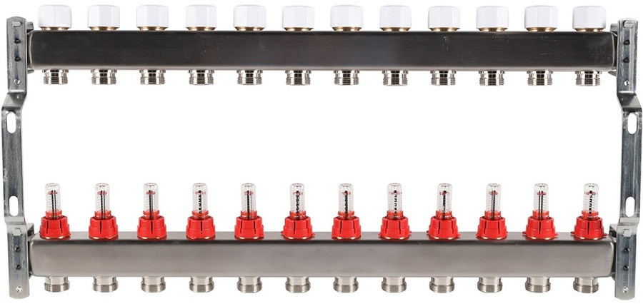 Для отопления Rommer 1"/3/4"x12 с расходомерами (RMS-1200-000012)