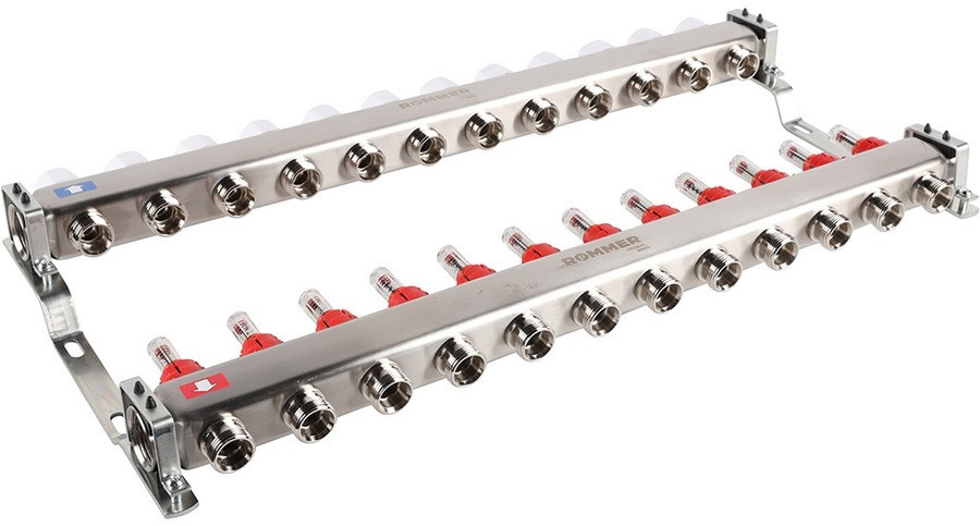 Для отопления Rommer 1"/3/4"x12 с расходомерами (RMS-1200-000012)