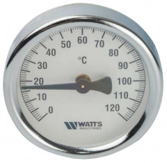Термометр биметаллический накладной с пружиной Watts FR810 (TAB) 63 мм.