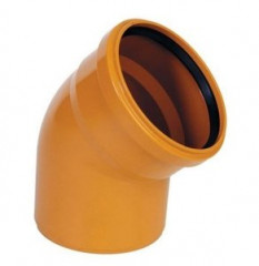 Отвод канализационный наружный Политэк 110 угол 15