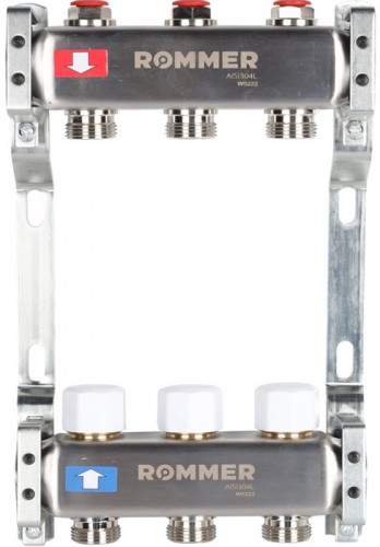 Для отопления Rommer 1"/3/4"x3 с запорными клапанами (RMS-3200-000003)