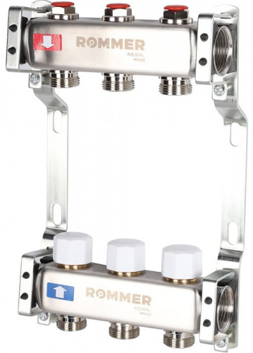 Для отопления Rommer 1"/3/4"x3 с запорными клапанами (RMS-3200-000003)