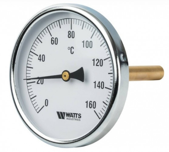 Термометр биметаллический с погружной гильзой Watts F+R801 (T) 63/50 резьба с самоуплотнением