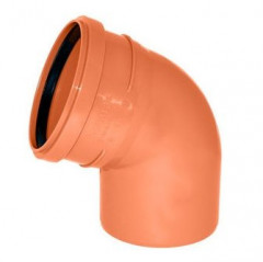 Отвод канализационный наружный Политэк 110 угол 67