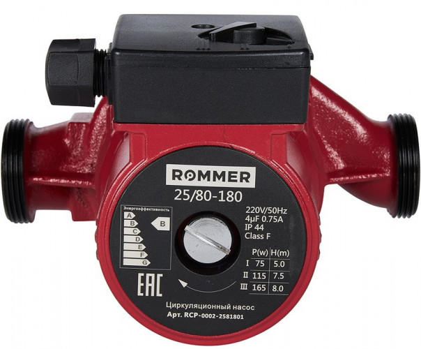 Насос для отопления Rommer 25/80-180