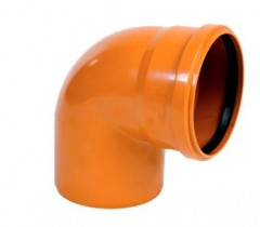 Отвод канализационный наружный Политэк 200 угол 90