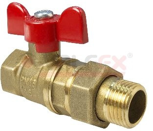 Кран шаровой VALFEX 3/4 с накидной гайкой ручка-бабочка VF.227.LB1.034