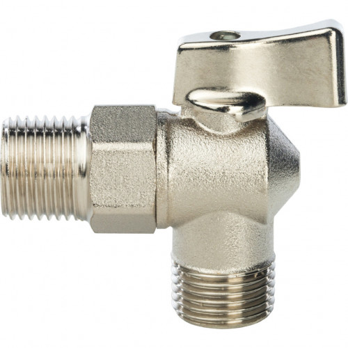 Кран шаровой угловой для стиральных машин STOUT 1/2х1/2"