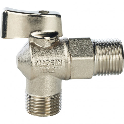 Кран шаровой угловой для стиральных машин STOUT 1/2х1/2"