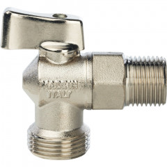 Кран шаровой угловой для стиральных машин STOUT 1/2х3/4"