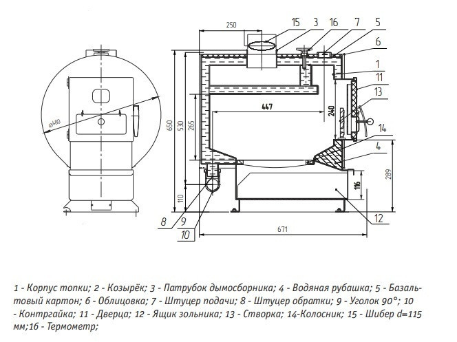 Твердотопливный котел Теплодар УЮТ-20