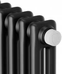 Стальной трубчатый радиатор 2-колончатый Royal Thermo Insignia VC2180 - 12 секц. RAL9005m, нижнее 1/2