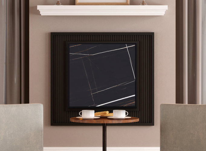 Отопительная панель STOUT BLACK STONE SCT 60*60 черный гранит / черный корпус