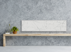 Отопительная панель STOUT WHITE STONE SCT 120*30 белый гранит / белый корпус