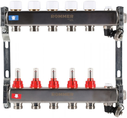Для отопления Rommer 1"/3/4"x5 с расходомерами (RMS-1201-000005)