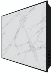 Отопительная панель STOUT WHITE STONE SCT 120*60 белый гранит / черный корпус