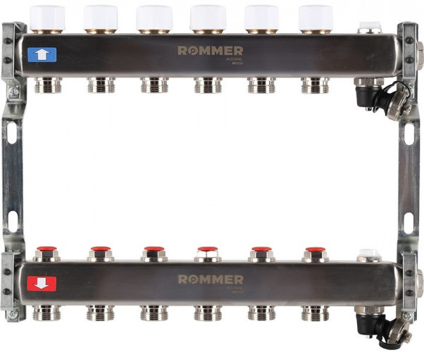 Для отопления Rommer 1"/3/4"x6 с запорными клапанами (RMS-3201-000006)