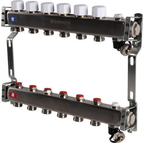 Для отопления Rommer 1"/3/4"x6 с запорными клапанами (RMS-3201-000006)