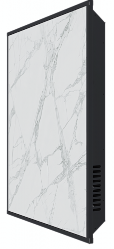 Отопительная панель STOUT WHITE STONE SCT 60*60 белый гранит / черный корпус