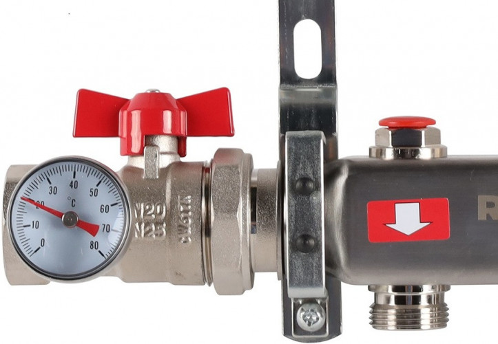Для отопления Rommer 1"/3/4"x6 с запорными клапанами (RMS-3210-000006)