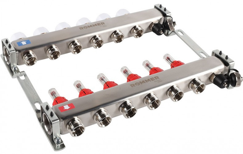 Для отопления Rommer 1"/3/4"x6 с расходомерами (RMS-1201-000006)