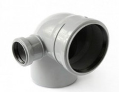 Отвод канализационный Политэк 110 с выходом 50 левый