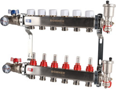 Для отопления Rommer 1"/3/4"x6 с расходомерами (RMS-1210-000006)