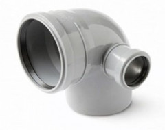 Отвод канализационный Политэк 110 с выходом 50 правый