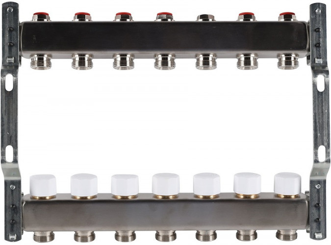 Для отопления Rommer 1"/3/4"x7 с запорными клапанами (RMS-3200-000007)
