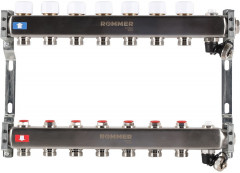 Для отопления Rommer 1"/3/4"x7 с запорными клапанами (RMS-3201-000007)