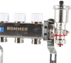 Для отопления Rommer 1"/3/4"x7 с запорными клапанами (RMS-3210-000007)